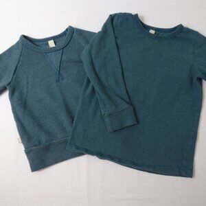 Childhoods Forest Green Toddler Crewneck & T-Shirt Bundle, Size 2T